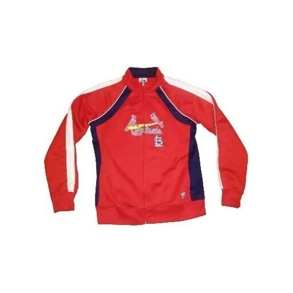 Majestic St. Louis Cardinals Zip Up Jacket MLB Women's Medium